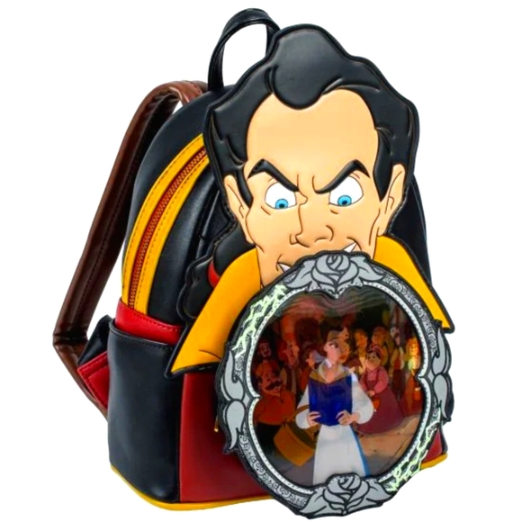 Loungefly Mini Backpack - Disney's Beauty and the Beast: Gaston, Belle, & Beast - Picture 2 of 14